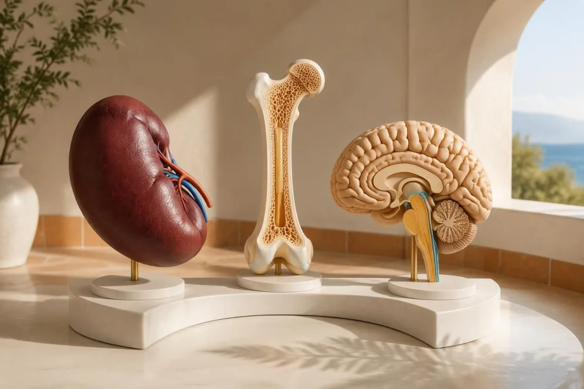 How Is Gaucher Disease Diagnosed? Enzyme to GBA1 Tests 13 How is Gaucher disease diagnosed? Isolated spleen, femur and brain models show organ assessment.