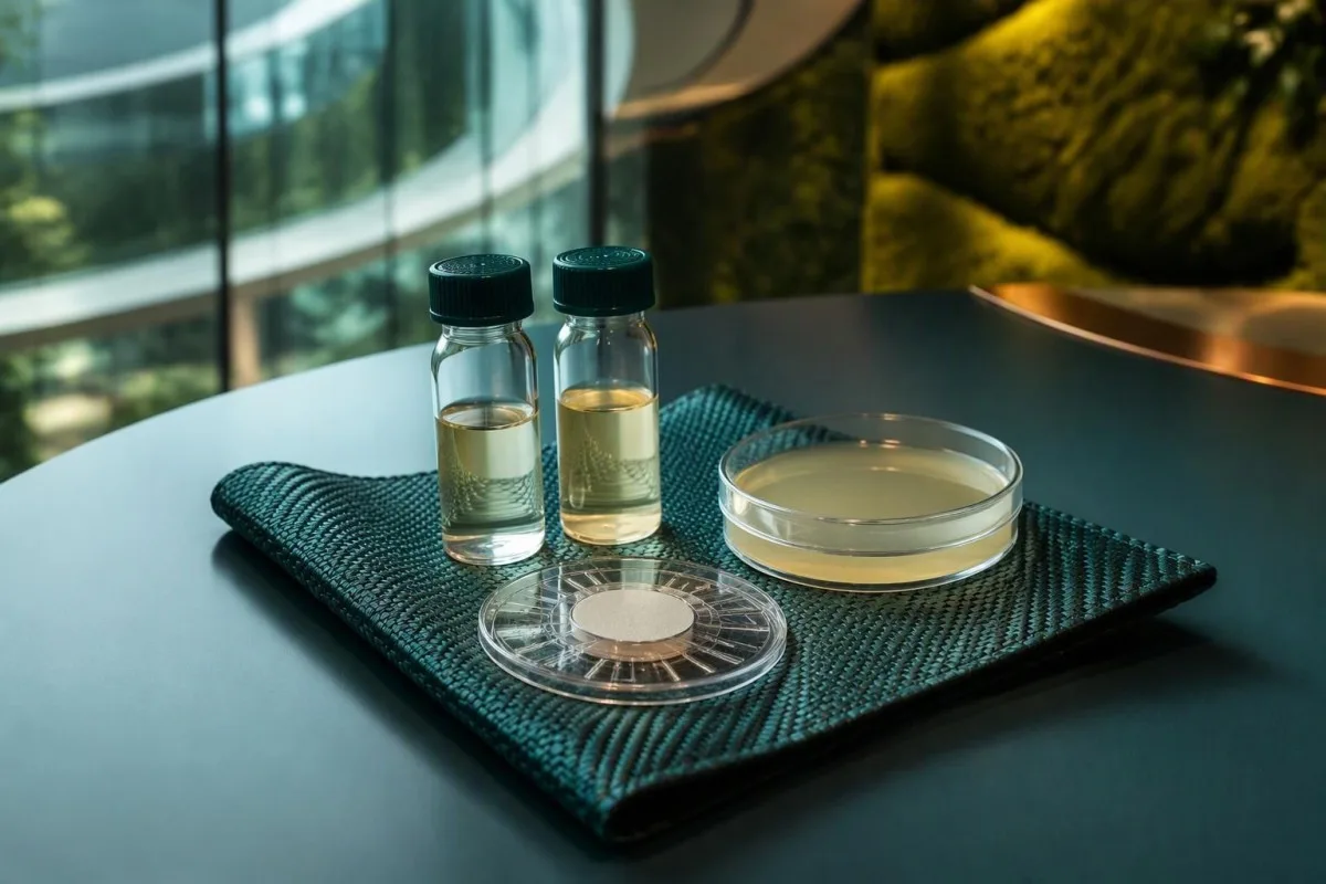 Listeria Symptoms: Fever, Pregnancy and Urgent Testing 10 Laboratory still life of culture collection bottles and a sealed Listeria identification preparation