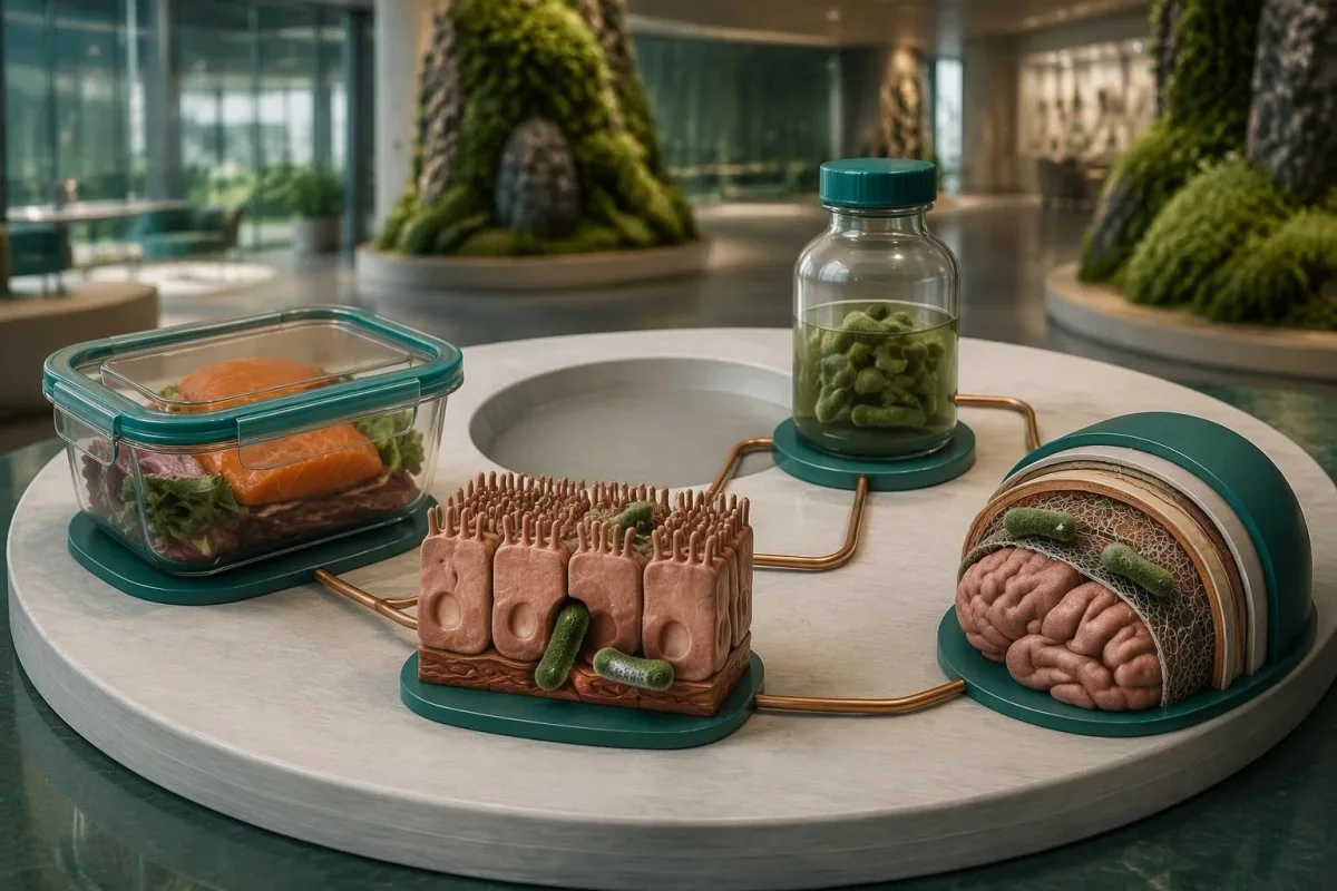 Listeria Symptoms: Fever, Pregnancy and Urgent Testing 5 Physical medical diorama showing food exposure, intestinal response, and later invasive Listeria illness