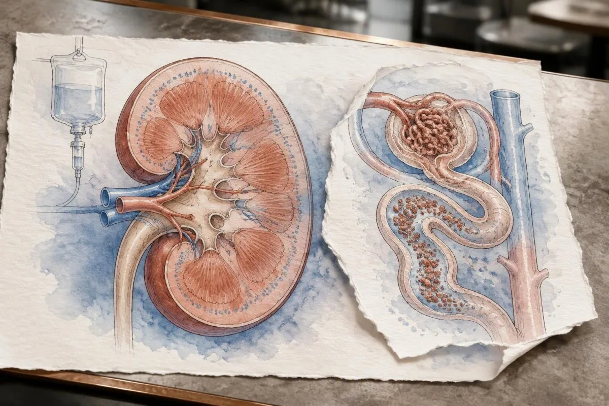 Methotrexate Levels: Delayed Clearance and Rescue Care 6 Methotrexate levels education showing a kidney cross-section and renal tubular elimination