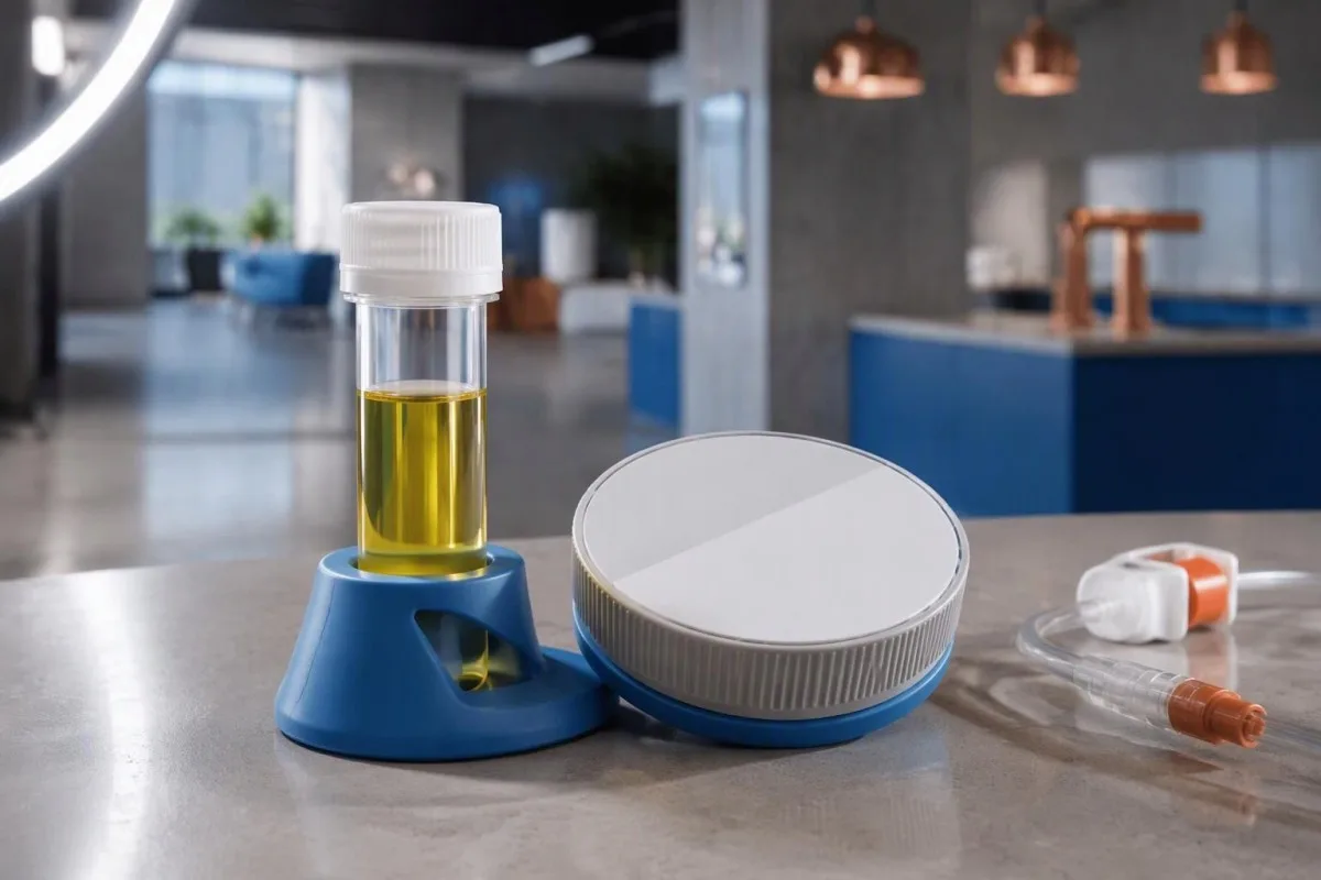 Methotrexate Levels: Delayed Clearance and Rescue Care 5 Methotrexate levels sample handling with an unmarked timing dial beside a sealed specimen