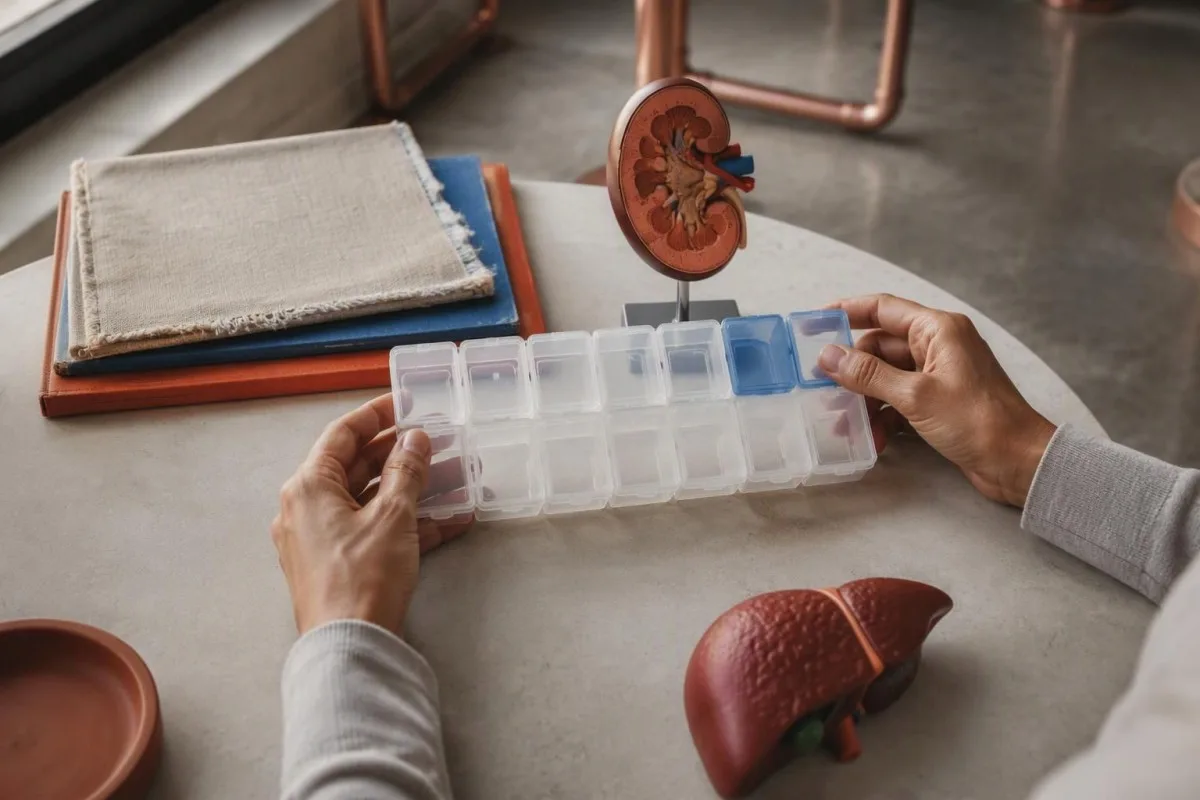 Methotrexate Levels: Delayed Clearance and Rescue Care 14 Methotrexate levels distinction shown by a weekly medication organizer and routine laboratory folder