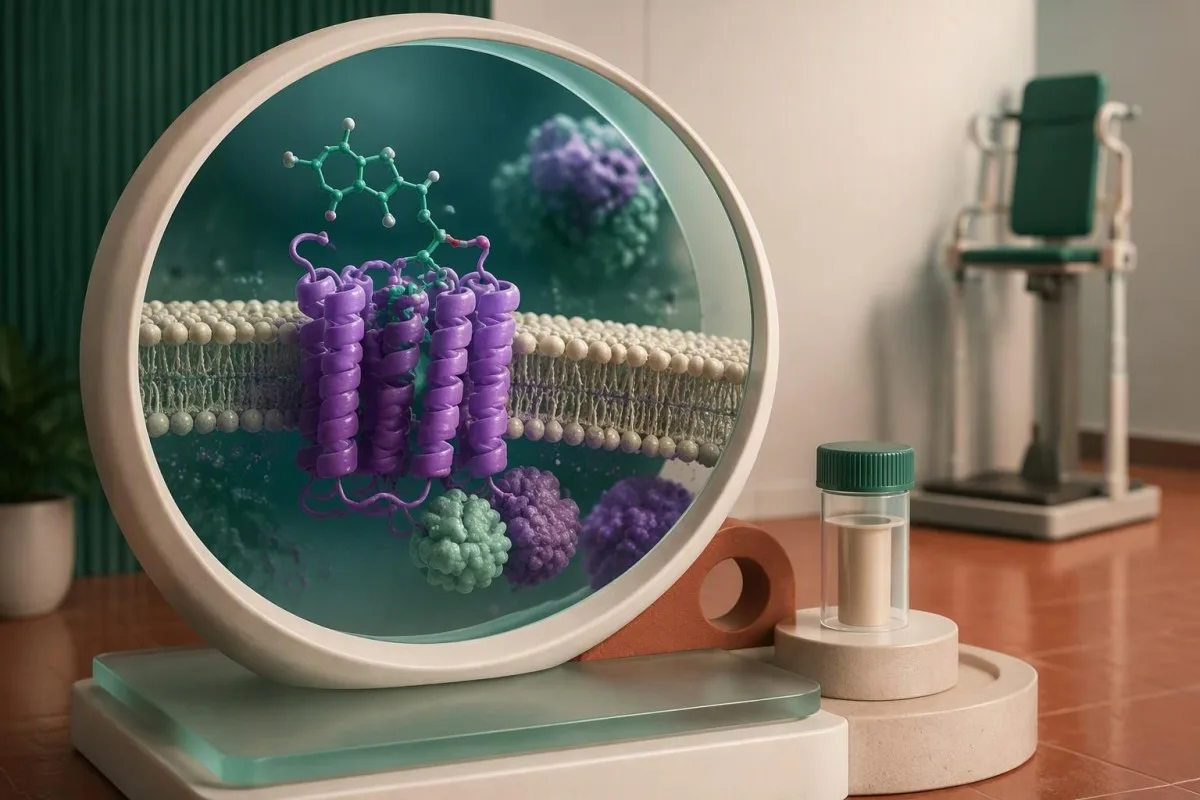 POTS diagnosis molecular illustration of norepinephrine signaling with a standing-test model