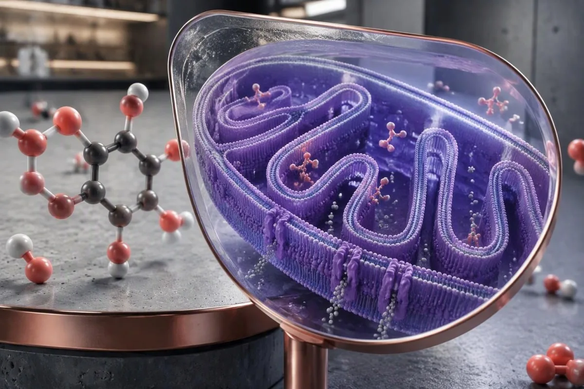 Salicylatniveau: Aspirintoksicitet og behandlingstidspunkt 16 Forskningsillustration af salicylatniveau, der viser mitokondriel energikobling og salicylatmolekyler