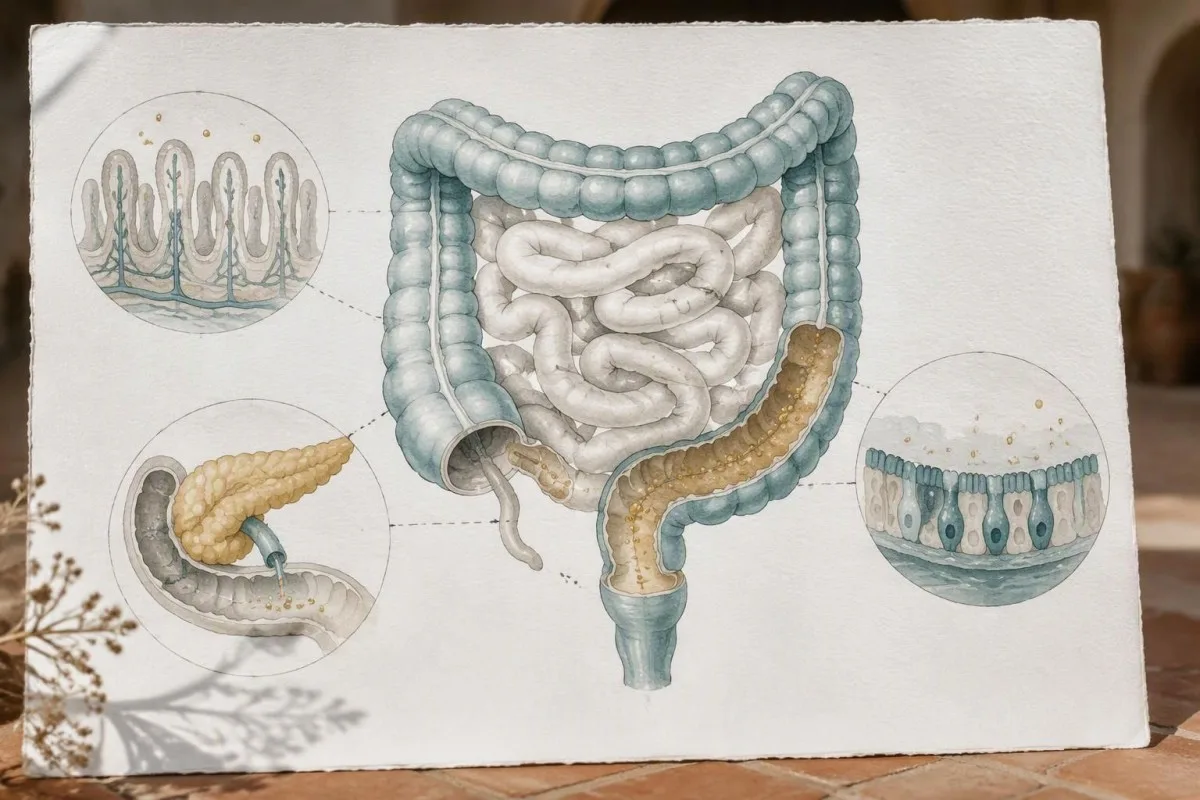 SeHCAT Test Results: Low Retention and Treatment Choices 6 SeHCAT test results explained with a watercolor diagram of the ileum, colon, and bile acid movement