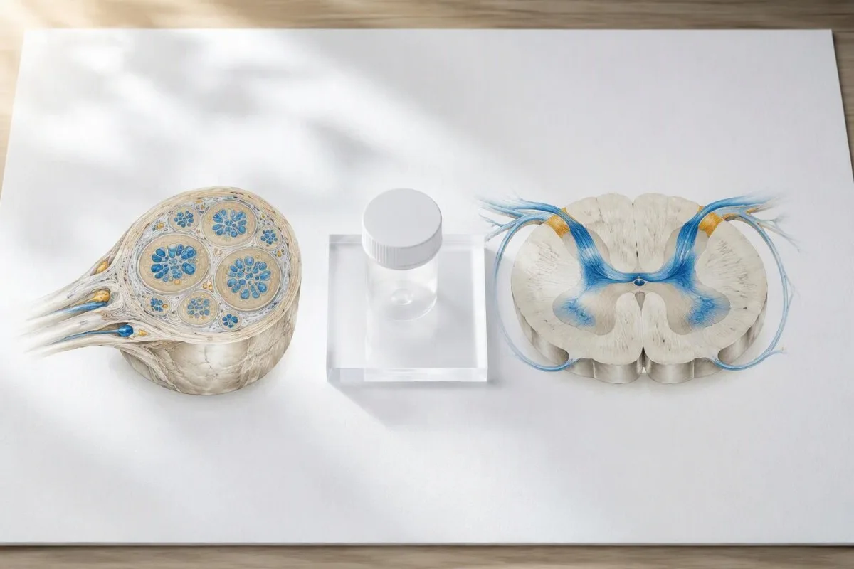 Syn-One-test: anatomische context waarin autonome huidvezels worden afgezet tegen spinale sensorische banen