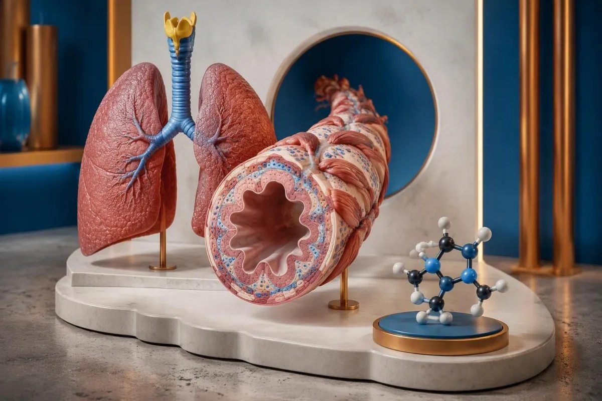 Teofillin səviyyəsi: təhlükəsiz diapazonlar, vaxtlama və toksiklik 3 Ətraflı bronxiol kəsiyi göstərilən ağciyər modeli vasitəsilə teofillin səviyyəsinin konteksti